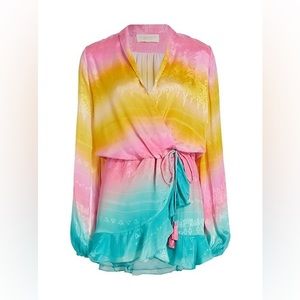 ROCOCO SAND OMBRÉ WRAP DRESS BEACH SMALL